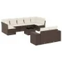 Set de sofás de jardín 10 pzas y cojines ratán sintético marrón by , Garden sets - Ref: Foro24-3255370, Price: 677,36 €, Disc...