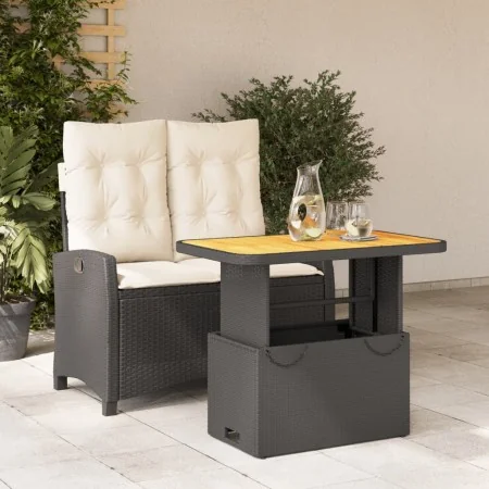 Set comedor de jardín 2 pzas con cojines ratán sintético negro von , Gartensets - Ref: Foro24-3277382, Preis: 290,80 €, Rabat...