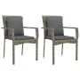 Set comedor jardín 9 pzas y cojines ratán sintético gris by , Garden sets - Ref: Foro24-3213497, Price: 626,44 €, Discount: %