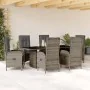 Set comedor jardín 7 pzas y cojines ratán sintético gris by , Garden sets - Ref: Foro24-3213527, Price: 1,00 €, Discount: %