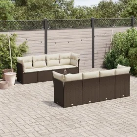 Set de sofás de jardín 9 pzas y cojines ratán sintético marrón von , Gartensets - Ref: Foro24-3249152, Preis: 601,90 €, Rabat...