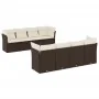 Set de sofás de jardín 9 pzas y cojines ratán sintético marrón by , Garden sets - Ref: Foro24-3249152, Price: 601,90 €, Disco...