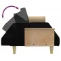 Sofá cama de 2 plazas con almohadas y taburete terciopelo negro by , Sofas - Ref: Foro24-3216217, Price: 367,36 €, Discount: %