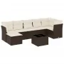 Set sofás de jardín 8 piezas y cojines ratán sintético marrón by , Garden sets - Ref: Foro24-3249822, Price: 490,92 €, Discou...