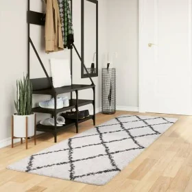 Alfombra de pelo largo moderna PAMPLONA crema y negro 80x250 cm von , Teppiche - Ref: Foro24-375363, Preis: 34,35 €, Rabatt: %