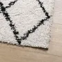 Alfombra de pelo largo moderna PAMPLONA crema y negro 80x250 cm de , Alfombras - Ref: Foro24-375363, Precio: 34,35 €, Descuen...