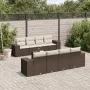 Set de sofás de jardín 9 pzas y cojines ratán sintético marrón by , Garden sets - Ref: Foro24-3254690, Price: 608,23 €, Disco...