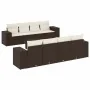 Set de sofás de jardín 9 pzas y cojines ratán sintético marrón by , Garden sets - Ref: Foro24-3254690, Price: 608,23 €, Disco...