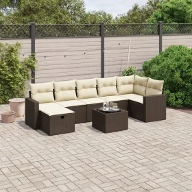 Set sofás de jardín 8 piezas y cojines ratán sintético marrón von , Gartensets - Ref: Foro24-3263519, Preis: 507,75 €, Rabatt: %