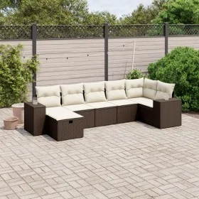 Juego de sofás de jardín 7 piezas con cojines ratán PE marrón von , Gartensets - Ref: Foro24-3264439, Preis: 474,74 €, Rabatt: %