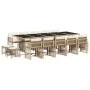 Set comedor de jardín con cojines 15 pzas ratán sintético beige by , Garden sets - Ref: Foro24-3211714, Price: 955,39 €, Disc...