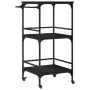 Carrito de cocina madera de ingeniería negro 60,5x50x105 cm von , Küchen- und Speisewagen - Ref: Foro24-842336, Preis: 78,46 ...