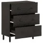 Armarios auxiliares 2 pzas madera maciza mango negro 60x33x75cm by , Sideboards - Ref: Foro24-3206283, Price: 294,93 €, Disco...