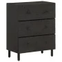 Armarios auxiliares 2 pzas madera maciza mango negro 60x33x75cm by , Sideboards - Ref: Foro24-3206283, Price: 294,93 €, Disco...