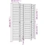 Biombo separador de 4 paneles madera maciza Paulownia blanco von , Raumteiler - Ref: Foro24-358835, Preis: 120,78 €, Rabatt: %