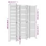Biombo separador de 5 paneles madera maciza Paulownia blanco by , Room dividers - Ref: Foro24-358840, Price: 179,77 €, Discou...