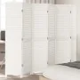 Biombo separador de 6 paneles madera maciza Paulownia blanco de , Divisores de ambientes - Ref: Foro24-358842, Precio: 186,39...