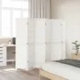 Biombo separador de 6 paneles madera maciza Paulownia blanco de , Divisores de ambientes - Ref: Foro24-358842, Precio: 186,39...