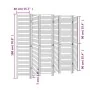 Biombo separador de 6 paneles madera maciza Paulownia blanco de , Divisores de ambientes - Ref: Foro24-358842, Precio: 186,39...