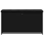 Banco zapatero con cajón abatible negro 102x32x56 cm by , Benches for halls and storage - Ref: Foro24-835127, Price: 97,18 €,...