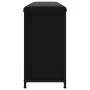 Banco zapatero con cajón abatible negro 102x32x56 cm by , Benches for halls and storage - Ref: Foro24-835127, Price: 97,18 €,...