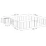 Perrera plateada 31,46 m² acero by , Dog kennels and fences - Ref: Foro24-3082247, Price: 595,72 €, Discount: %
