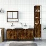 Set de muebles baño 4 pzas madera contrachapada roble ahumado von , Badezimmermöbel - Ref: Foro24-3214692, Preis: 244,98 €, R...