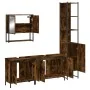 Set de muebles baño 4 pzas madera contrachapada roble ahumado von , Badezimmermöbel - Ref: Foro24-3214692, Preis: 244,98 €, R...