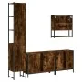 Set de muebles baño 4 pzas madera contrachapada roble ahumado von , Badezimmermöbel - Ref: Foro24-3214692, Preis: 244,98 €, R...