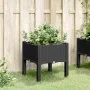 Jardinera con patas PP negro 40x40x42 cm by , Pots and planters - Ref: Foro24-367888, Price: 37,98 €, Discount: %