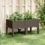 Jardinera con patas PP marrón 80x40x42 cm by , Pots and planters - Ref: Foro24-367895, Price: 58,81 €, Discount: %