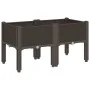 Jardinera con patas PP marrón 80x40x42 cm by , Pots and planters - Ref: Foro24-367895, Price: 58,81 €, Discount: %