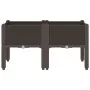 Jardinera con patas PP marrón 80x40x42 cm by , Pots and planters - Ref: Foro24-367895, Price: 58,81 €, Discount: %