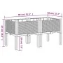 Jardinera con patas PP marrón 80x40x42 cm by , Pots and planters - Ref: Foro24-367895, Price: 58,81 €, Discount: %