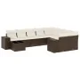Set de sofás de jardín 10 pzas y cojines ratán sintético marrón by , Garden sets - Ref: Foro24-3223062, Price: 663,94 €, Disc...