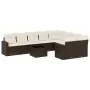 Set of 10 garden sofas and cushions synthetic rattan brown by , Garden sets - Ref: Foro24-3219443, Price: 647,73 €, Discount: %