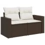 Set of 10 garden sofas and cushions synthetic rattan brown by , Garden sets - Ref: Foro24-3219443, Price: 647,73 €, Discount: %
