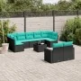 Set de sofás de jardín 10pzas con cojines ratán sintético negro de , Conjuntos de jardín - Ref: Foro24-3219417, Precio: 768,1...