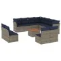 Set sofás de jardín con cojines 12 piezas ratán sintético gris by , Garden sets - Ref: Foro24-3256040, Price: 835,49 €, Disco...