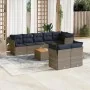 Set de sofás de jardín 9 pzas con cojines ratán sintético gris von , Gartensets - Ref: Foro24-3256068, Preis: 669,18 €, Rabat...