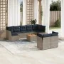 Set de sofás de jardín 10 pzas con cojines ratán sintético gris by , Garden sets - Ref: Foro24-3256145, Price: 712,92 €, Disc...