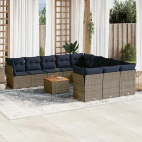 Set sofás de jardín con cojines 12 piezas ratán sintético gris by , Garden sets - Ref: Foro24-3256243, Price: 854,32 €, Disco...