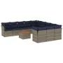 Set sofás de jardín con cojines 12 piezas ratán sintético gris by , Garden sets - Ref: Foro24-3256243, Price: 854,32 €, Disco...