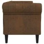 Sofá Chesterfield de 3 plazas tela marrón by , Sofas - Ref: Foro24-372564, Price: 368,18 €, Discount: %