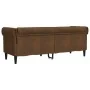 Sofá Chesterfield de 3 plazas tela marrón by , Sofas - Ref: Foro24-372564, Price: 368,18 €, Discount: %