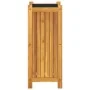 Jardinera con forro madera maciza de acacia 31x31x75 cm von , Töpfe und Pflanzgefäße - Ref: Foro24-366432, Preis: 74,37 €, Ra...