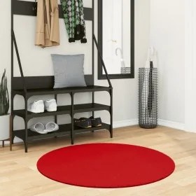 Alfombra de pelo corto OVIEDO roja Ø 100 cm by , Rugs - Ref: Foro24-375632, Price: 34,32 €, Discount: %