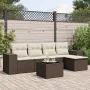 Set sofás de jardín 6 piezas y cojines ratán sintético marrón by , Modular outdoor sofas - Ref: Foro24-3222502, Price: 385,48...