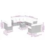 Set de sofás de jardín y cojines 12 pzas ratán sintético marrón by , Garden sets - Ref: Foro24-3217833, Price: 751,52 €, Disc...