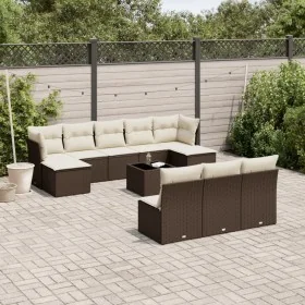 Set de sofás de jardín 11 pzas cojines ratán sintético marrón by , Garden sets - Ref: Foro24-3218303, Price: 651,56 €, Discou...